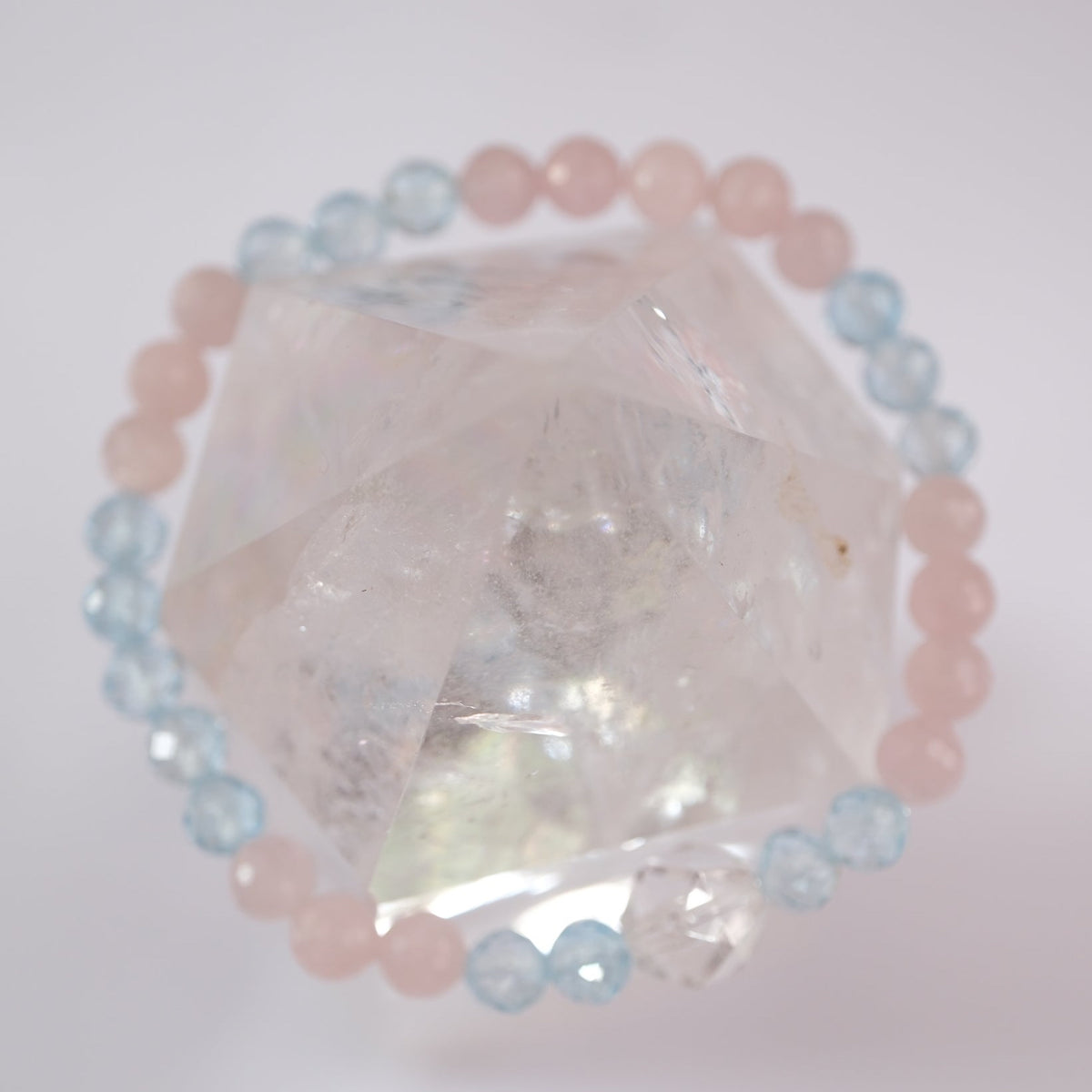 BLISS | Topaz , Rose Quartz &amp; Herkimer Bracelet