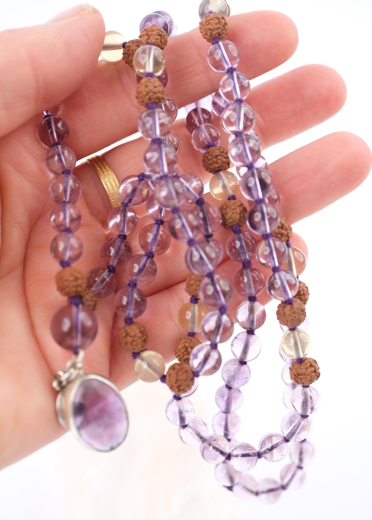 PURE LIGHT ENERGY | Ametrine &amp; Fluorite Mala