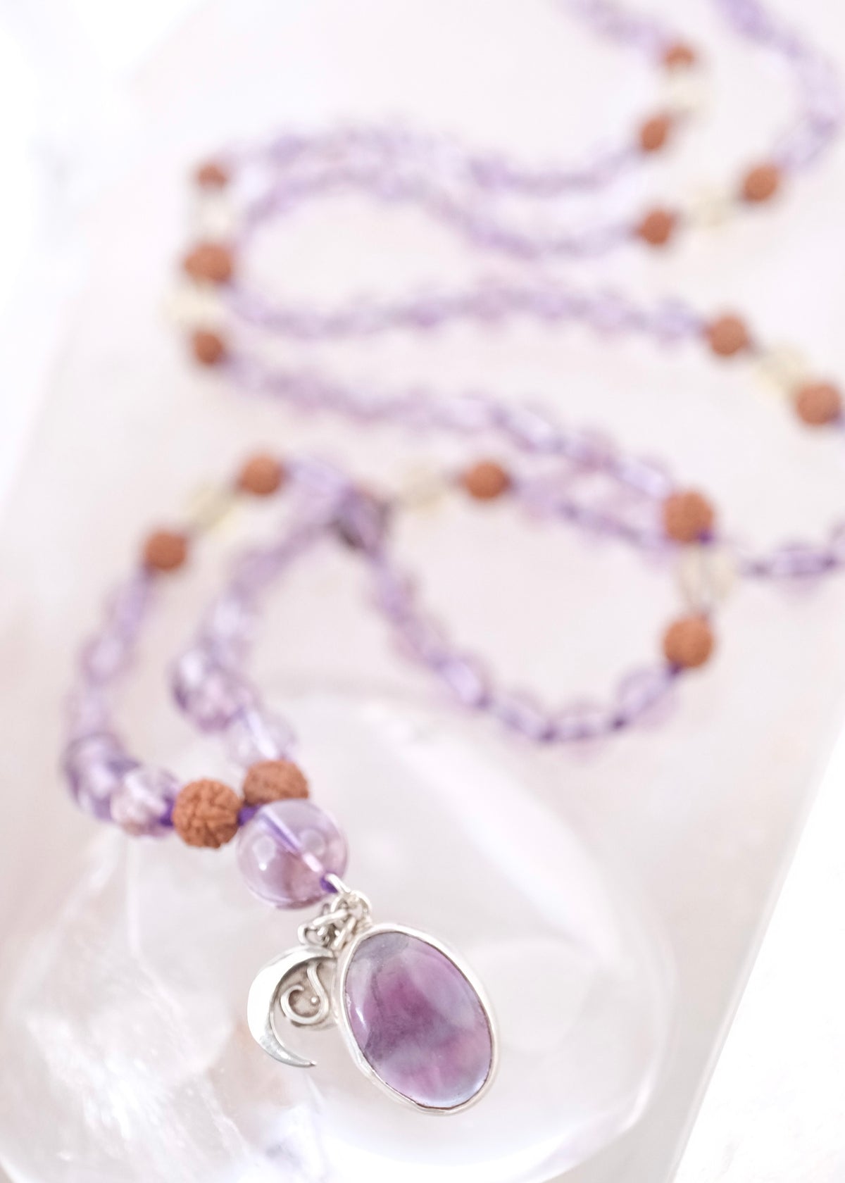 PURE LIGHT ENERGY | Ametrine &amp; Fluorite Mala