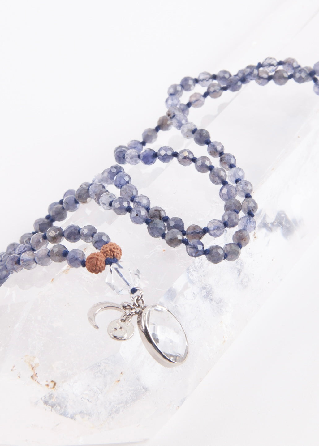 SHAMAN&#39;S Mala | Iolite, Himalayan Quartz, Herkimer, Rudraksha