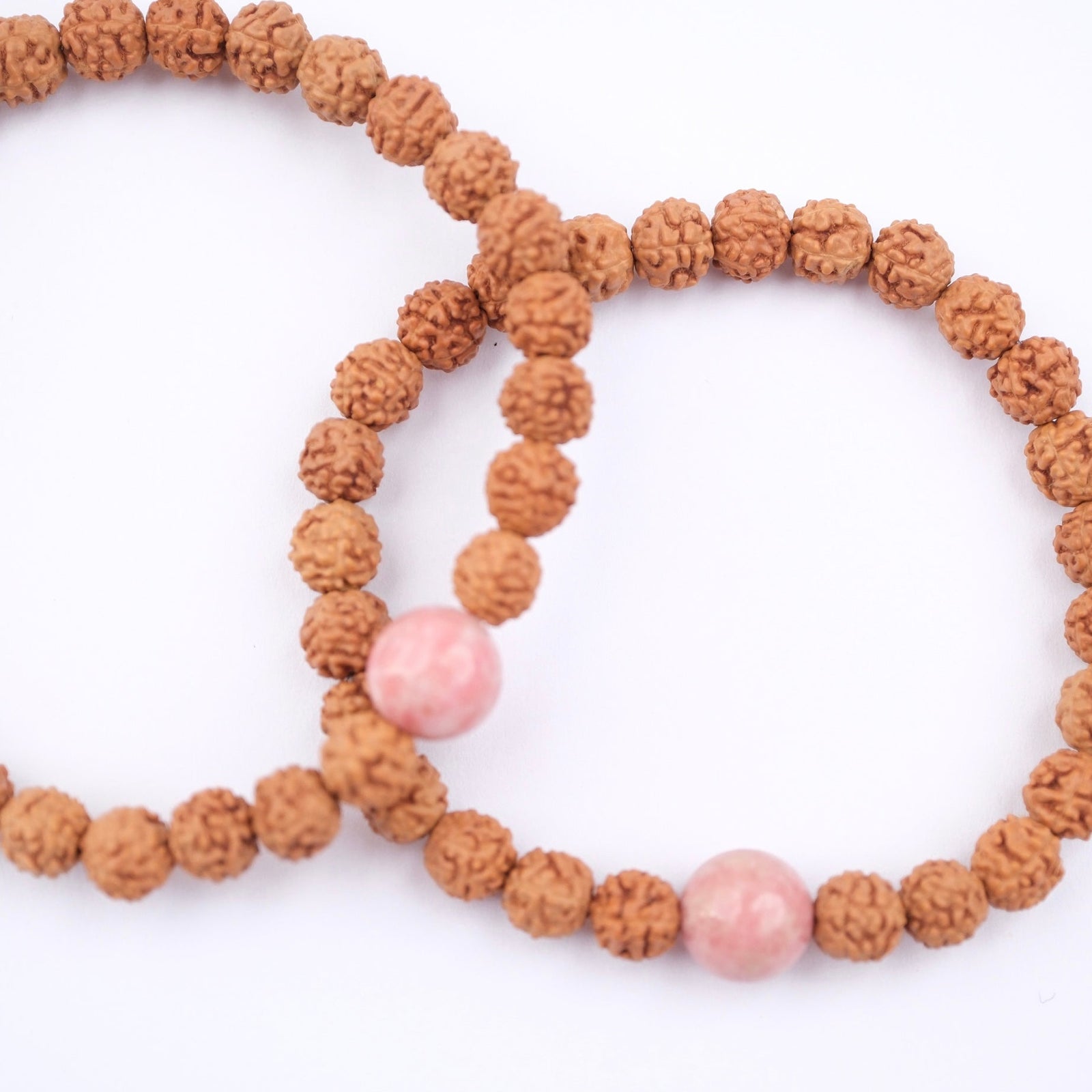 Rudraksha Bracelets with Thulite Crystal Guru bead for Divinity