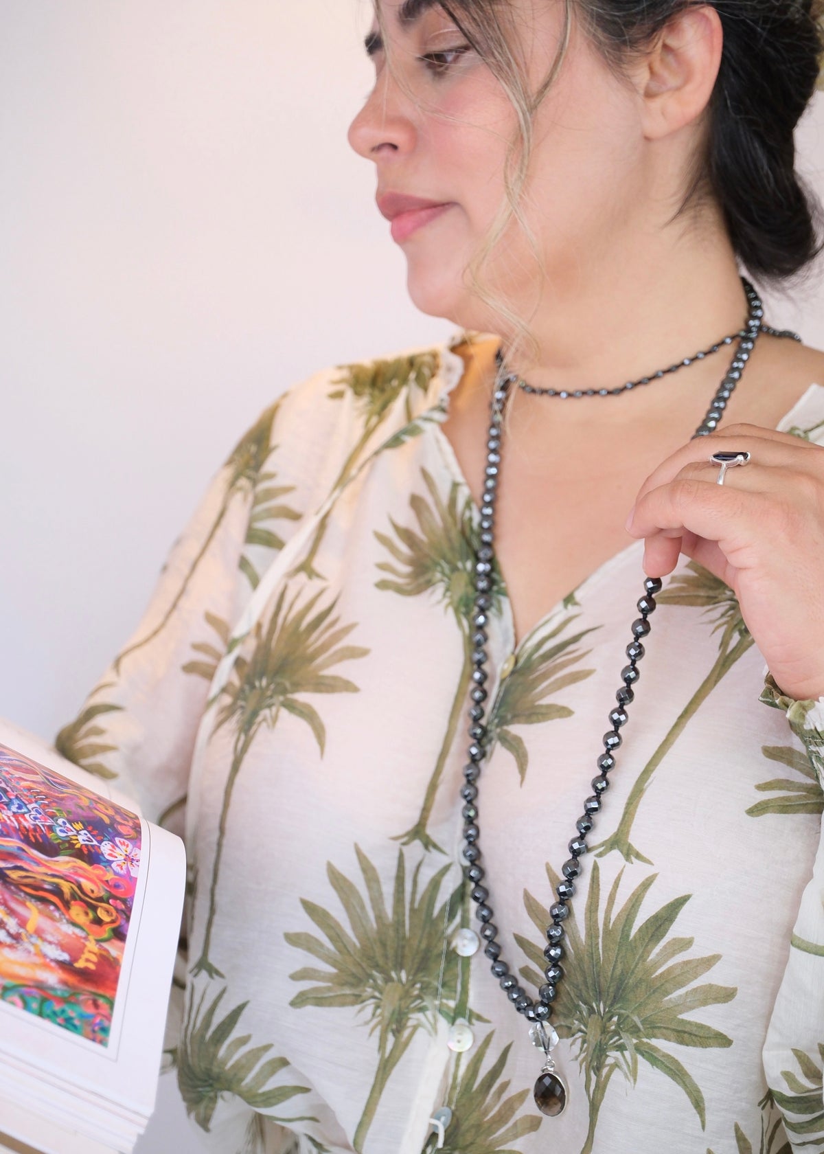 BHISHMA JI Great Knowledge Mala | Hematite & Smoky Quartz