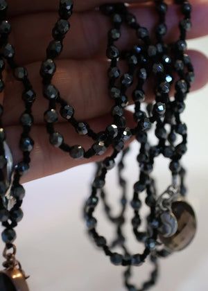 BHISHMA Knowledge Mala | Hematite & Smoky Quartz