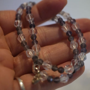 Light of the Shaman | Iolite, Herkimer Quartz wrap bracelet