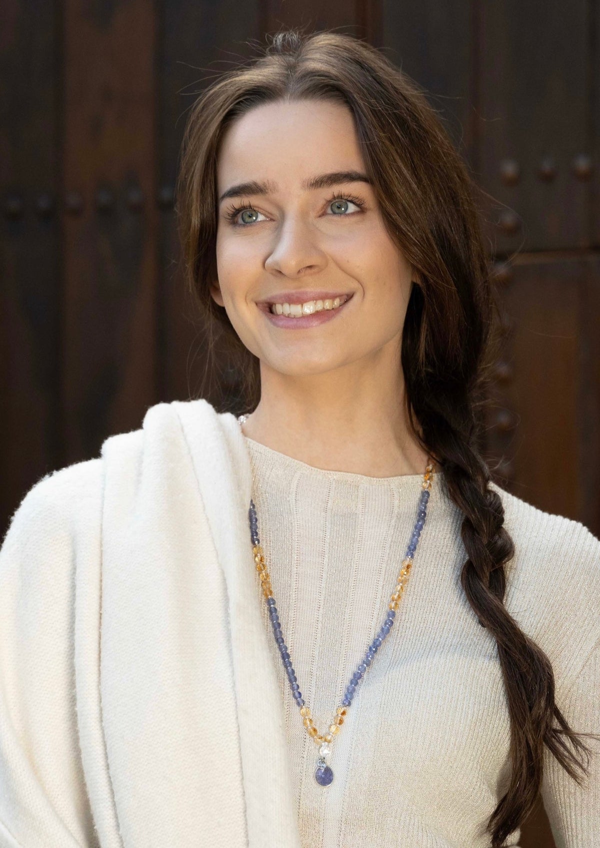 Bhaskaraya Mala | Tanzanite 18k White Gold, Citrine, Herkimer Diamonds