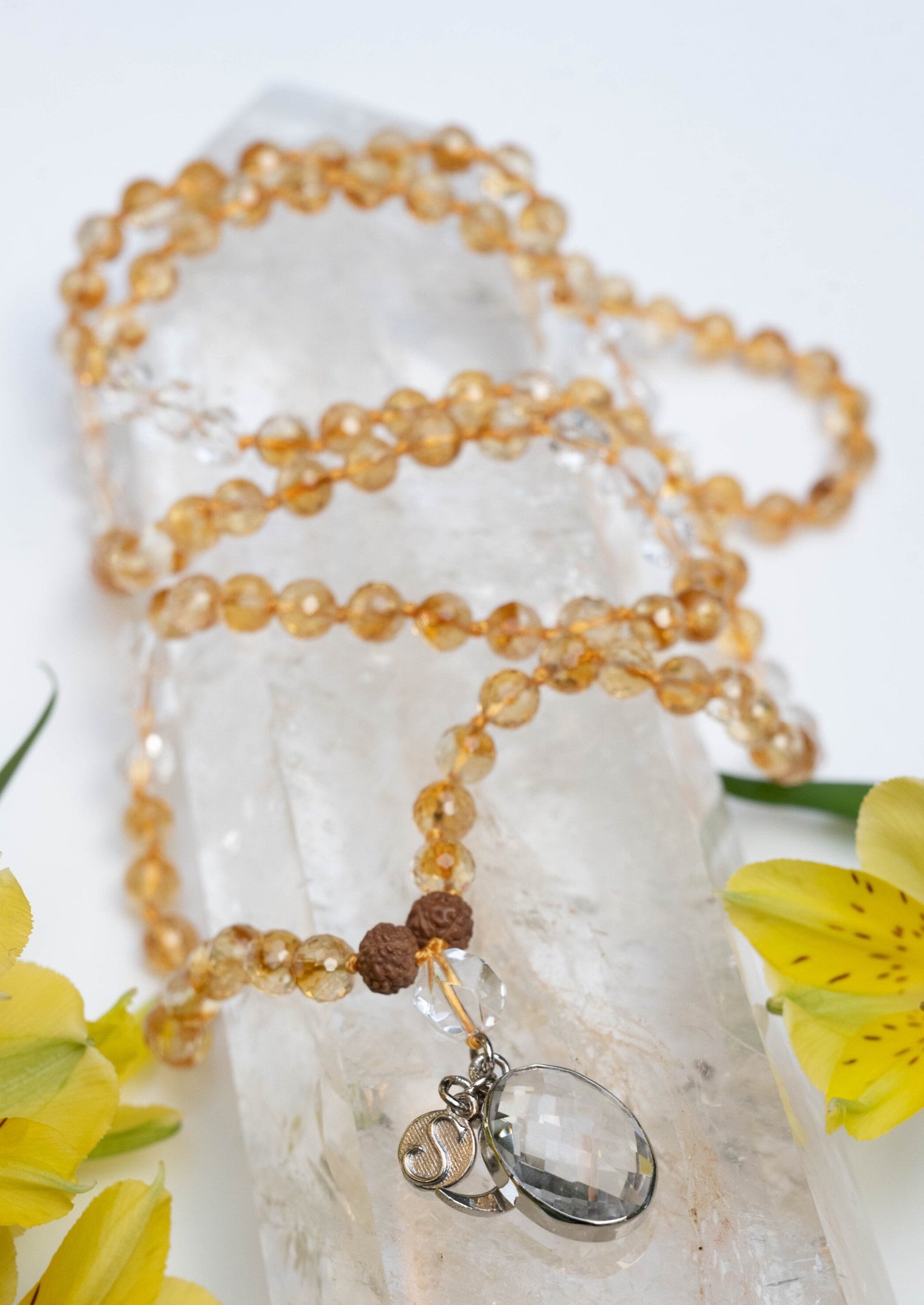 PARAS ‘Everything turns to Gold’ Mala | Citrine, Herkimer Diamond, Quartz