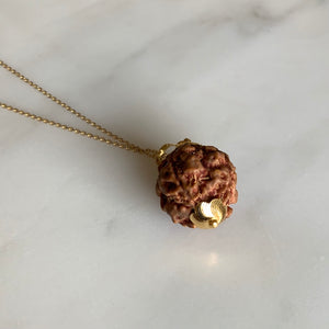 GODDESS SARASWATI Collectors 4 Mukhi Rudraksha 18k Gold Pendant