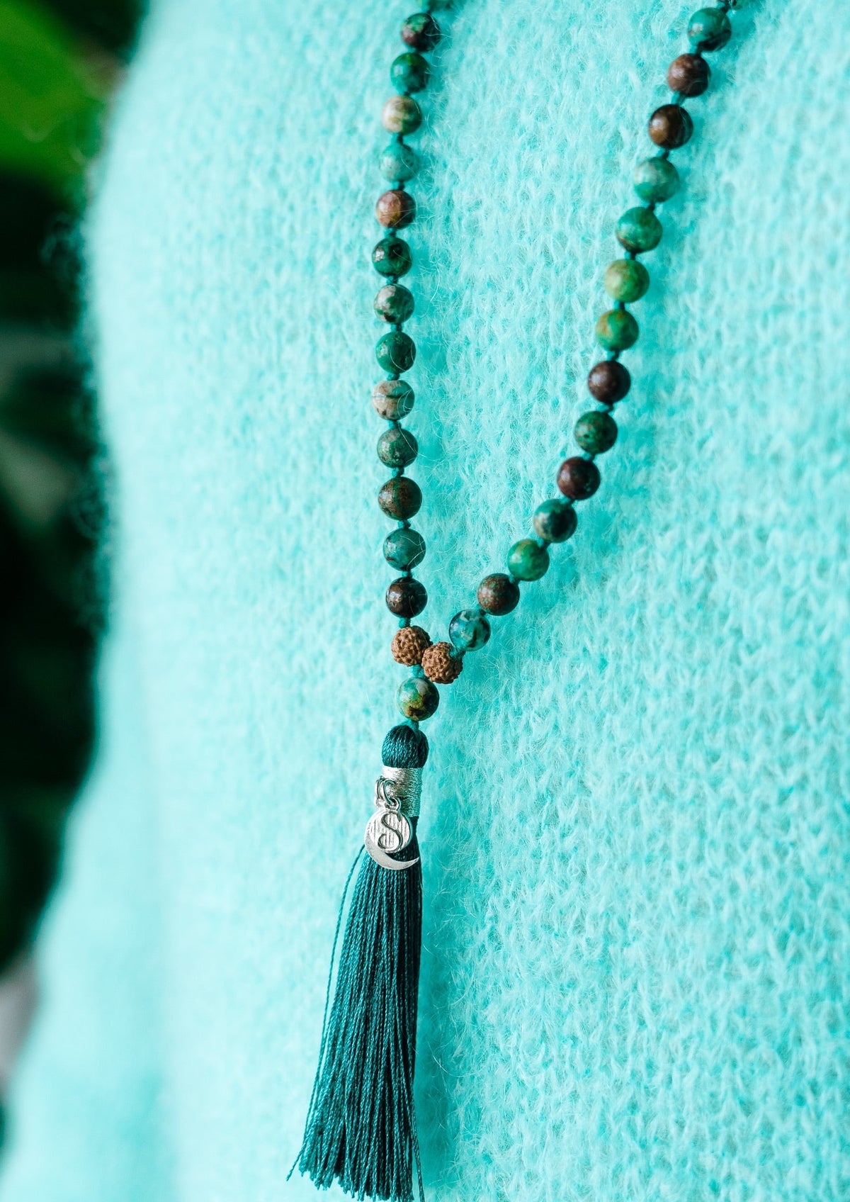 HEALING Chrysocolla Mala