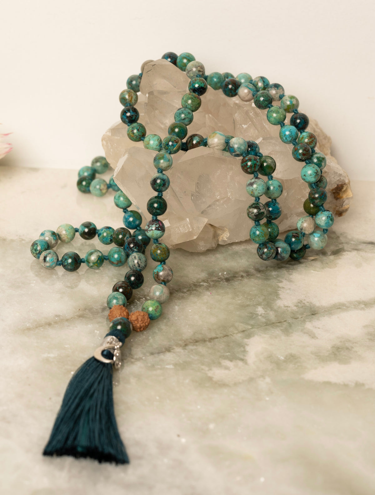HEALING Chrysocolla Mala