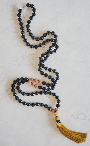BHOLENATH Protection, Love & Healing | Faceted Tourmaline Mala