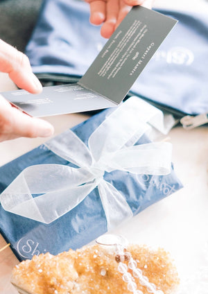 Divine Manifestation Mala SHRI | Hand-carved Himalayan Quartz Sri Yantra Sphatik Mala