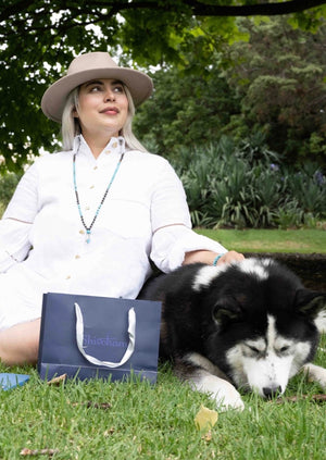 GROUNDED AWAKENED Consciousness Mala | Boulder Opal & Turquoise