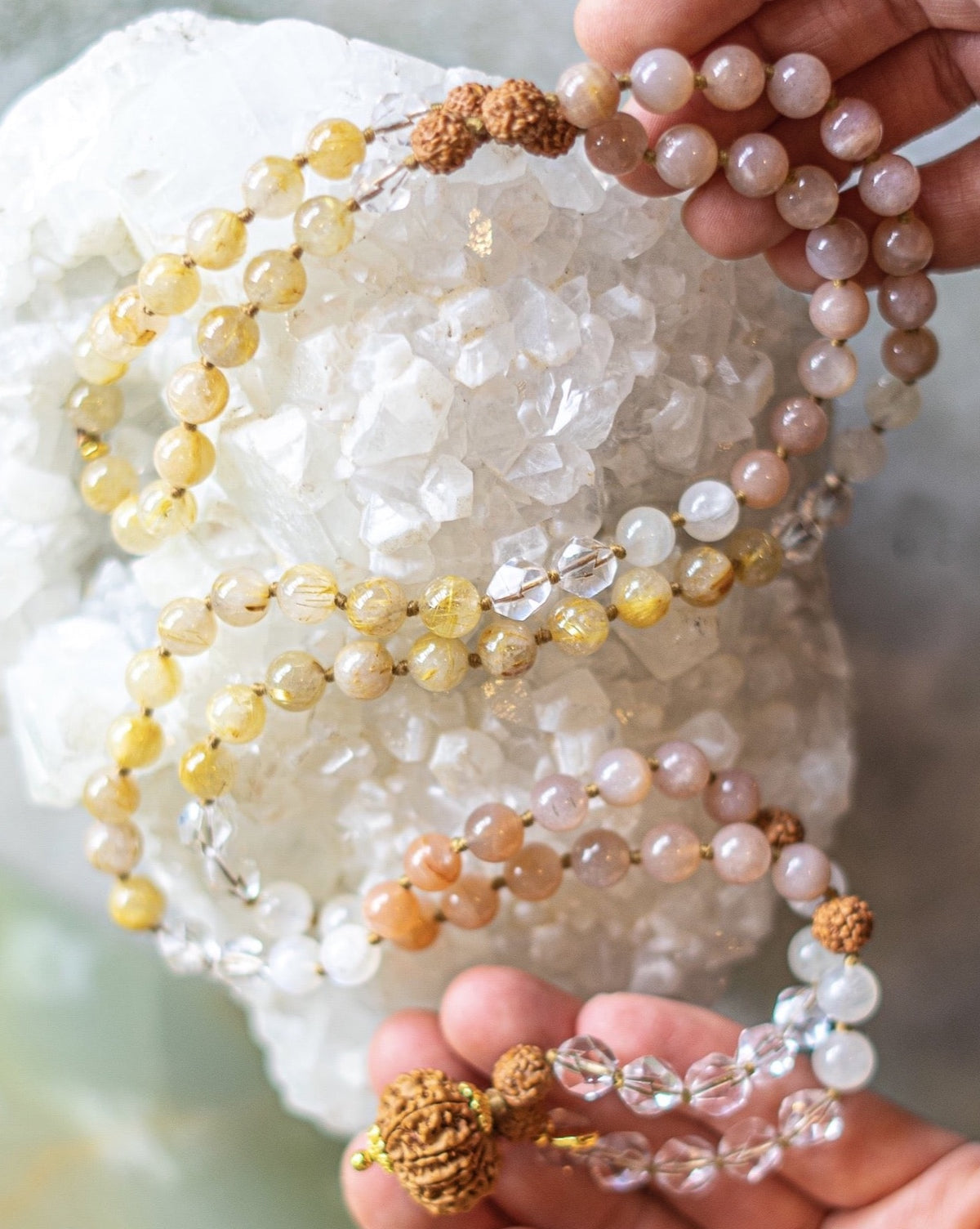 Mala Beads Australia | Rudraksha and Crystal Prayer Beads | Shivoham