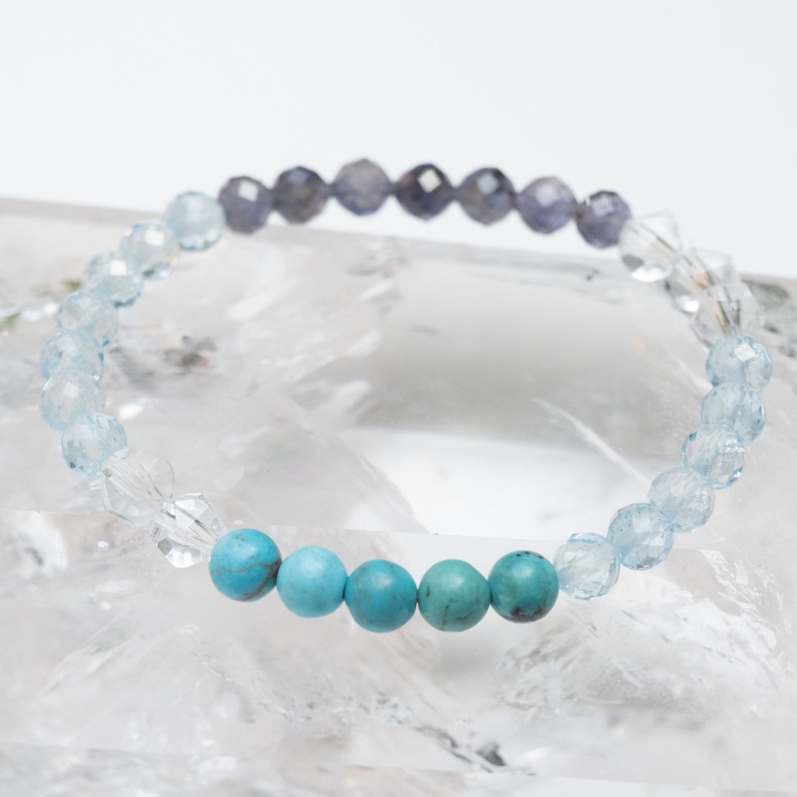 INTUITION & MANIFESTATION Bracelet | Topaz, Iolite, Turquoise, Hekimer