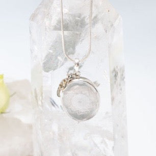 Sri Yantra Pendant 'Hand-carved in Himalayan Quartz' | 925 Sterling Silver