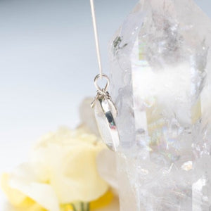 Sri Yantra Pendant 'Hand-carved in Himalayan Quartz' | 925 Sterling Silver