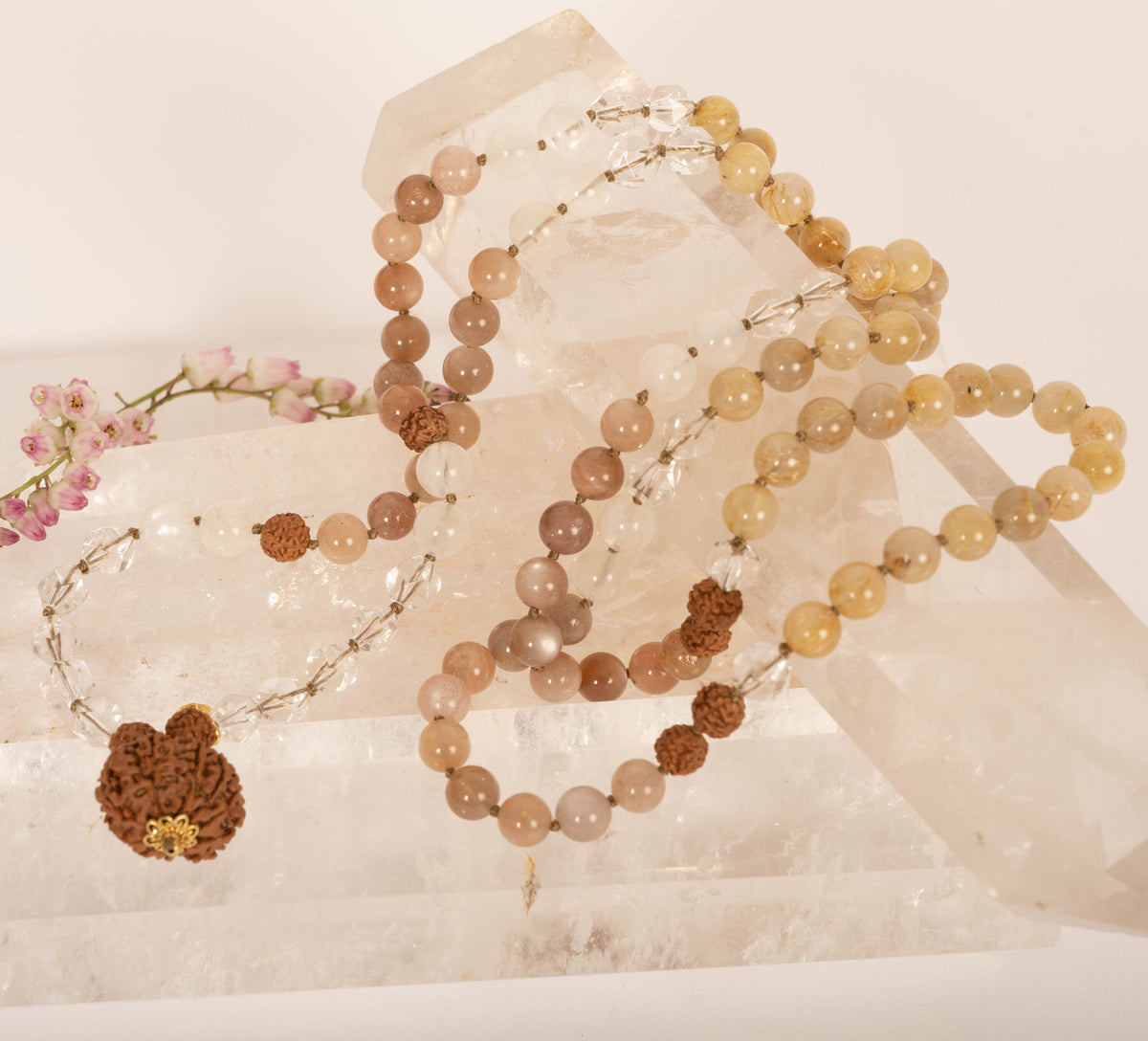 Lightworkers Mala with 10 Mukhi Rudraksha by Shivoham