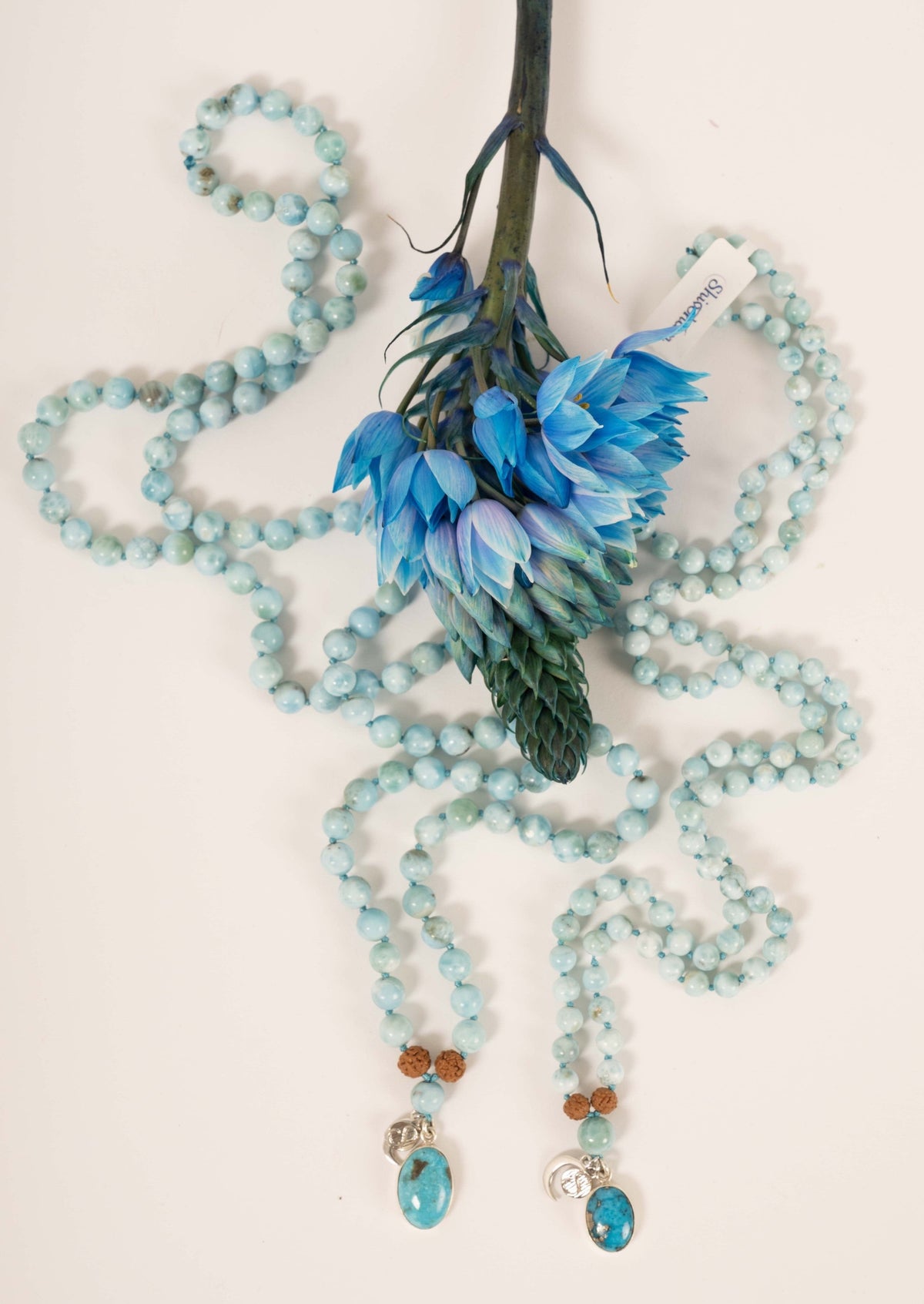 Larimar Mala Beads | 6mm Larimar Mala, 7mm Larimar Mala, 8mm Larimar