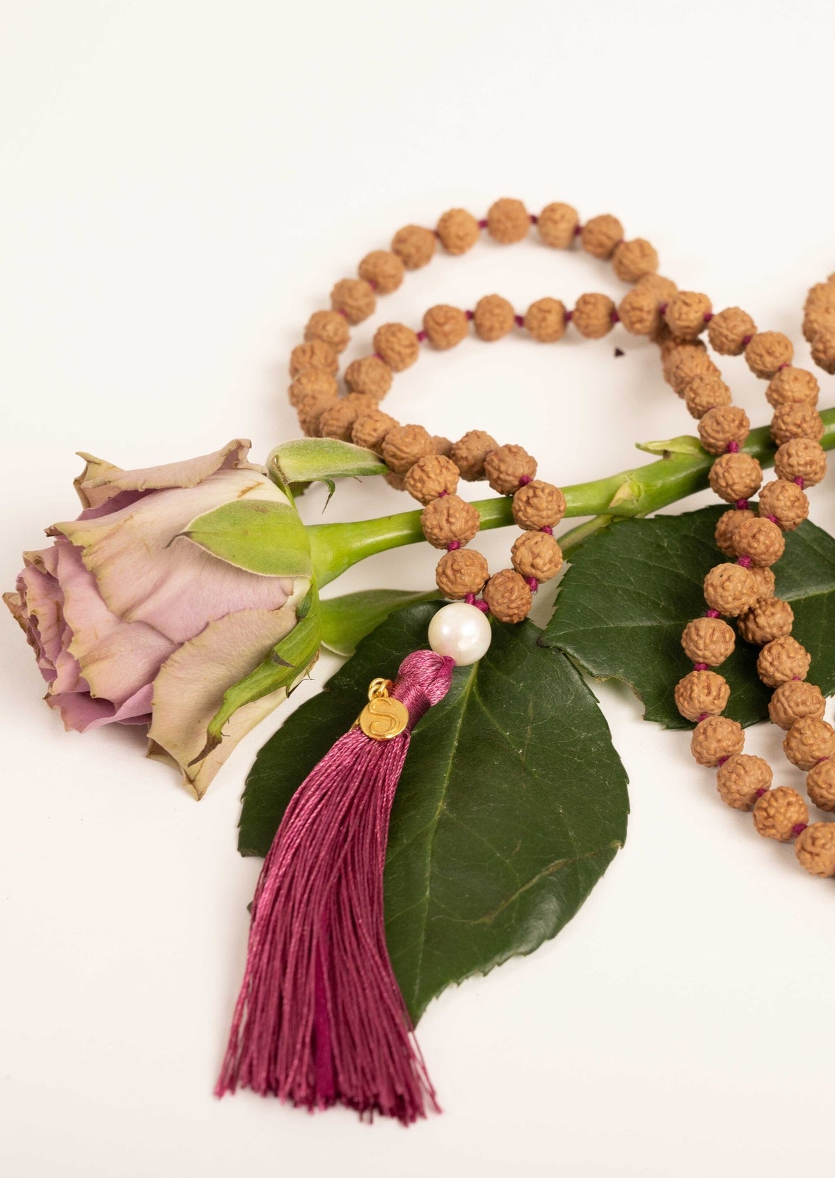 Pearl Rudraksha Mala Beads 