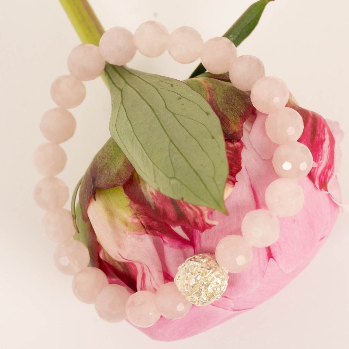 Rose Quartz Bracelet | Faceted Madagascar Rose Quartz 6mm beads | Shivoham  Malas Australia 