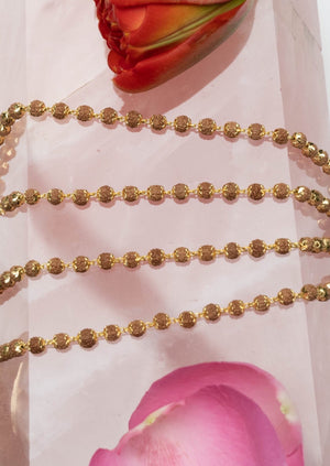 SHIVANI Gold Rudraksha Mala | 108 Rudraksha beads in 18k Gold caps and chain