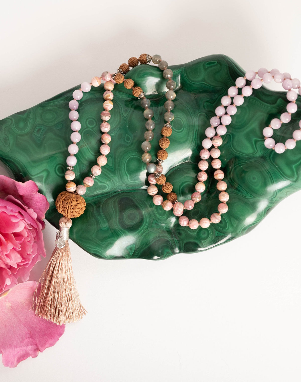 Beautiful Mala Beads. Heart and Soul centered jewellery. High Vibration and positive energy. Shivoham