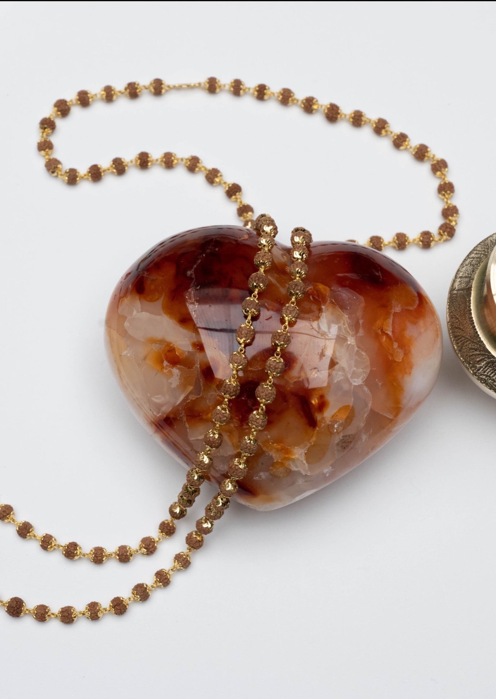 SHIVANI Gold Rudraksha Mala | 108 Rudraksha beads in 18k Gold caps and chain
