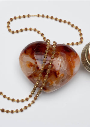 SHIVANI Gold Rudraksha Mala | 108 Rudraksha beads in 18k Gold caps and chain