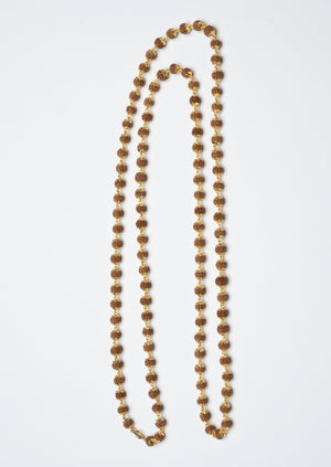SHIVANI Gold Rudraksha Mala | 108 Rudraksha beads in 18k Gold caps and chain