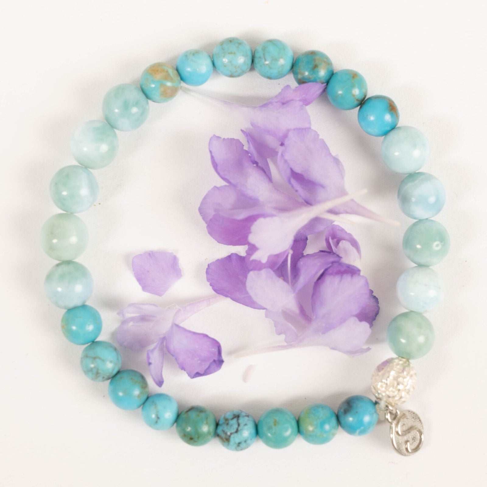 SATYA YUGA Time of Awakening and Truth | Larimar, Turquoise Bracelet