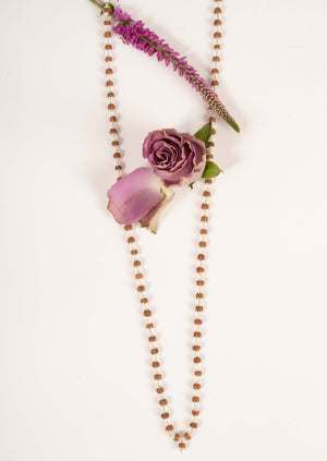 SUNDARI Beauty | Silver Capped and knotted Rudraksha Mala