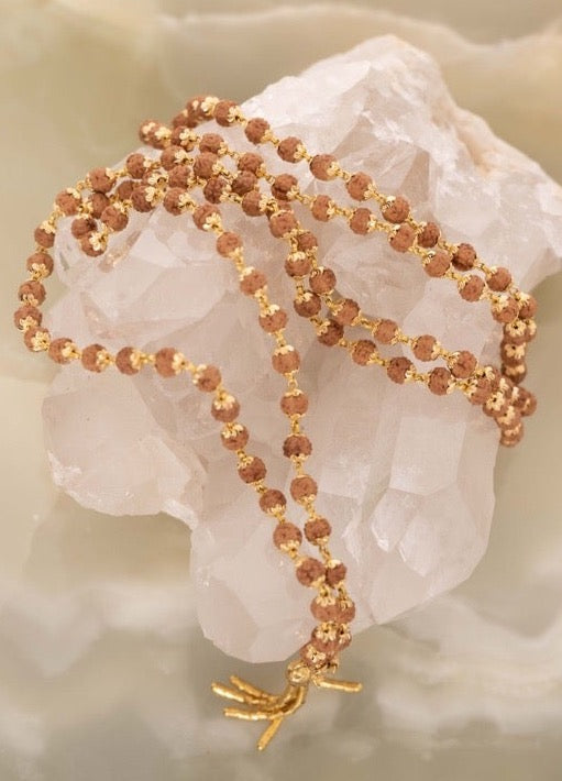 SATYAM SHIVAM SUNDARAM Mala | Rudraksha in 18k Gold