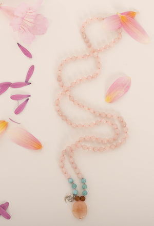 Woman's Rose Quarts Mala Gifts of Love | Shivoham Australia